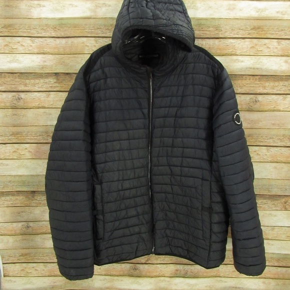 Karl Lagerfeld Black Hooded Puffer Jacket Men's XXL - Picture 9 of 16